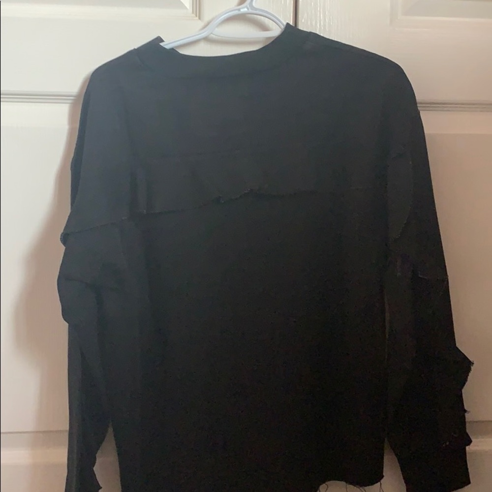 Zara Ruffled Denim Top - Picture 2 of 4